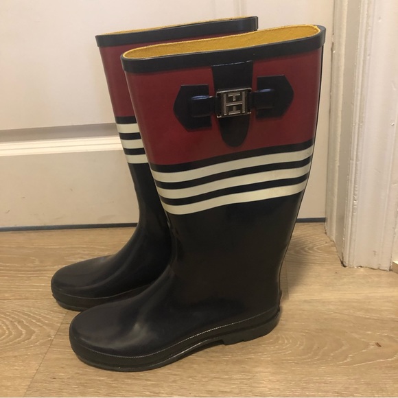 Tommy Hilfiger ladies rubber rain boots size 9 - Picture 1 of 7